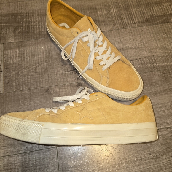 Converse Men's Yellow Suede Sneakers - Picture 3 of 5